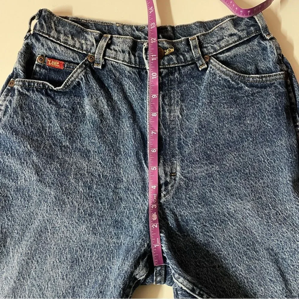 Vintage Lee Riders Dark Medium Wash Denim Cut Off Shorts Size 10 Petite GUC